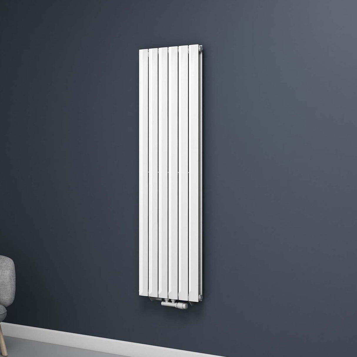 glasvilla Radiateur de Salle de Bain à Raccordement Central Plat et à Raccordement Latéral Radiateur à Panneau Chauffage de Salle de Bain Monocouche en Acier FV