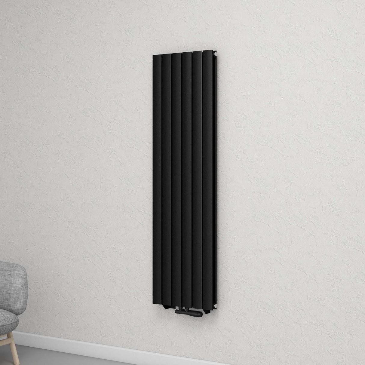 glasvilla Radiateur de Salle de Bain à Raccordement Central Plat et à Raccordement Latéral Radiateur à Panneau Chauffage de Salle de Bain Monocouche en Acier FV