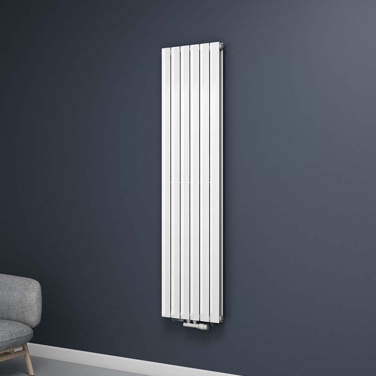 glasvilla Radiateur de Salle de Bain à Raccordement Central Plat et à Raccordement Latéral Radiateur à Panneau Chauffage de Salle de Bain Monocouche en Acier FV