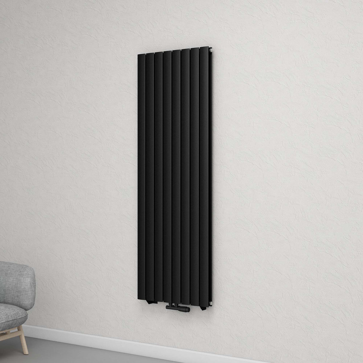 glasvilla Radiateur de Salle de Bain à Raccordement Central Plat et à Raccordement Latéral Radiateur à Panneau Chauffage de Salle de Bain Monocouche en Acier FV