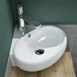 glasvilla lavabo lavabo de encimera lavabo colgante pequeño cuenco de cerámica blanco con recubrimiento nano para el baño y aseo de invitados Bruselas002