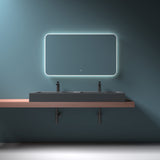 glasvilla Doppelwaschbecken Aufsatzwaschbecken Hängewaschbecken Waschbecken mineralguss Waschplatz Waschtisch Col830