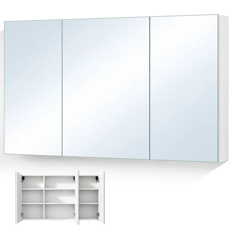 glasvilla Armoire de Toilette avec Portes Miroir | Armoire de Salle de Bain Murale | Miroir de Salle de Bain Armoire Miroir Spiegelschrank-02