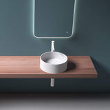 Vasque ronde Glasvilla 40x40x15cm Col804 à poser, sans trou de robinetterie ni trop-plein