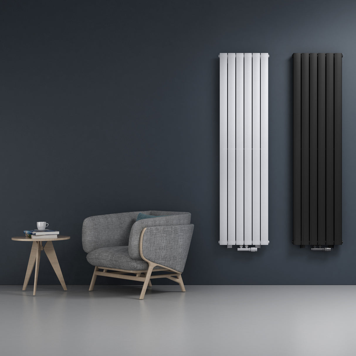 glasvilla Radiateur de Salle de Bain à Raccordement Central Plat et à Raccordement Latéral Radiateur à Panneau Chauffage de Salle de Bain Monocouche en Acier FV