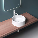 Vasque ronde Glasvilla 40x40x15cm Col804 à poser, sans trou de robinetterie ni trop-plein