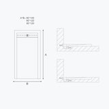 Receveur de douche Glasvilla pour cabine de douche, plat, rectangulaire, gris béton, en fonte minérale Corvus de haute qualité.