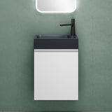 glasvilla Badmöbelset Badezimmermöbel bestehend aus Waschbecken in Anthrazit Matt und Waschbeckenunterschrank BTH: 46x26x63cm Pisa02