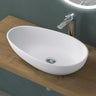 glasvilla Waschbecken oval Aufsatzwaschbecken ohne Hahnloch und Überlauf Col809