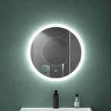 glasvilla Miroir Mural de Salle de Bain Miroir Lumineux Rond à LED Miroir de Salle de Bain à LED avec Interrupteur Tactile Couche Antibuée LED-Spiegel 05