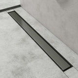 Bonde de douche Glasvilla en acier inoxydable | Kit de siphon complet pour salle de bain | Carrelable, débit de 35 l/min | Filtre à cheveux KE110