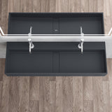 glasvilla Waschbecken Aufsatzwaschbecken Hängewaschbecken aus Mineralguss mit Armaturloch Col6028