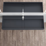 glasvilla Waschbecken Aufsatzwaschbecken Hängewaschbecken aus Mineralguss mit Armaturloch Col6028