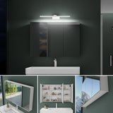 Armoire de toilette Glasvilla avec miroir et lampe intégrée, meuble de salle de bain, éclairage miroir, lampe de salle de bain LED rotative à 180°, d'une beauté rayonnante