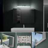 Meuble de salle de bain Glasvilla avec miroir et éclairage, meuble de salle de bain avec lampe miroir, éclairage miroir rotatif à 180°, lampe de salle de bain LED Luxaris