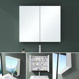 glasvilla Spiegelschrank mit Spielgeltüren Badezimmerschrank Hängeschrank Badezimmerspiegel Spiegelschrank-02