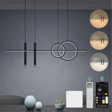 lampara colgante glasvilla 100cm LED diseño lineal 3000K/4000K/6000K cable ajustable 38W lámpara colgante para comedor sala de estar dormitorio