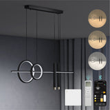 lampara colgante glasvilla 100cm LED diseño lineal 3000K/4000K/6000K cable ajustable 38W lámpara colgante para comedor sala de estar dormitorio