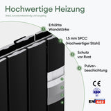 glasvilla Radiateur de Salle de Bain à Raccordement Central Plat et à Raccordement Latéral Radiateur à Panneau Chauffage de Salle de Bain Monocouche en Acier FV