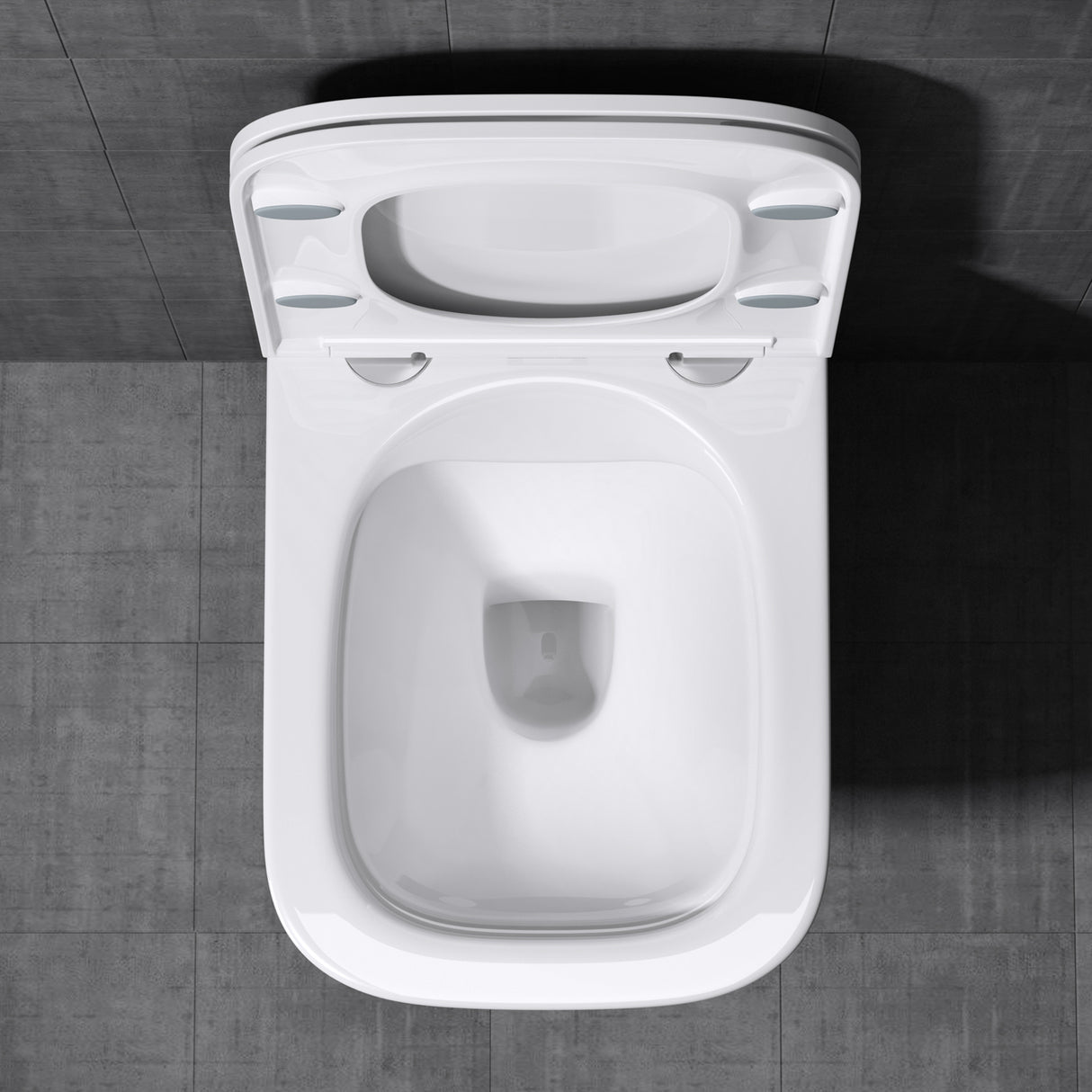 glasvilla Spülrandlos Wand WC schwarz Hänge WC + WC Sitz (mit Softclose) A112 NEU!!!