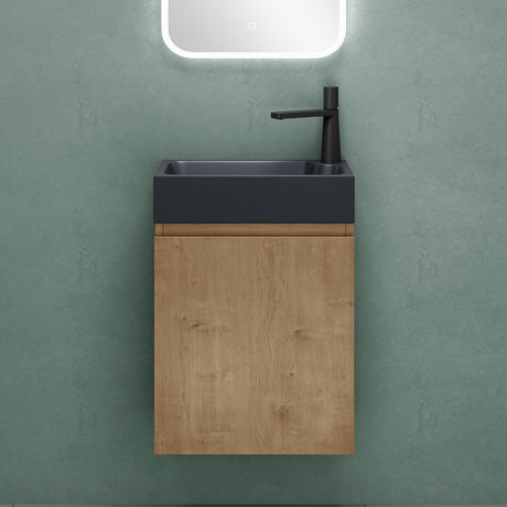 glasvilla Ensemble de Meubles de Salle de Bain avec Lavabo en Anthracite Mat et Meuble Bas pour Lavabo 46x26x63 cm Pisa02