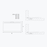 glasvilla Piatto Doccia in Pietra Artificiale Piatto Doccia per Box Doccia Forma: Rettangolare, Grigio Cemento Lyra