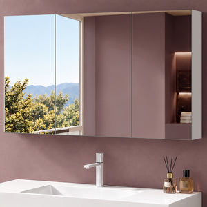 Glasvilla Armario Espejo de Baño con Puertas Sin Marco y Estantes Ajustables – Spiegelschrank 02