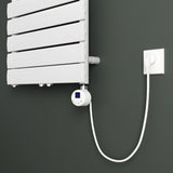 glasvilla Élément Chauffant avec Thermostat Électrique avec Écran LCD Cartouche Chauffante en Acier Inoxydable Élément Chauffant pour Radiateurs Sèche-Serviettes de Salle de Bain