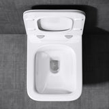 Glasvilla Design – Inodoro suspendido sin reborde en cerámica blanca con asiento Soft-Close