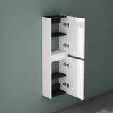 glasvilla Seitenschrank Badezimmerschrank mit 2 Türen und 4 Fächern Badregal Allzweckschrank Badschrank BTH: 35x20x120 cm Verona