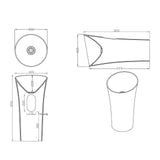 glasvilla lavabo lavabo de pie de mineral columna de lavabo columna Colossum33