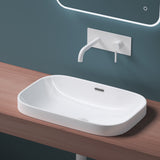 Lavabo Glasvilla, lavabo encastré avec nano-revêtement, céramique blanche, Bruxelles 5082