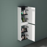 glasvilla Seitenschrank Badezimmerschrank mit 2 Türen und 4 Fächern Badregal Allzweckschrank Badschrank BTH: 35x20x120 cm Verona