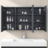 Glasvilla Armario Espejo de Baño con Puertas Sin Marco y Estantes Ajustables – Spiegelschrank 02