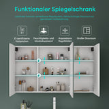 glasvilla Spiegelschrank mit Spielgeltüren Badezimmerschrank Hängeschrank Badezimmerspiegel Spiegelschrank-02