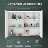 glasvilla Armoire de Toilette avec Éclairage LED Armoire de Toilette Armoire Murale Miroir de Salle de Bain Spiegelschrank-03