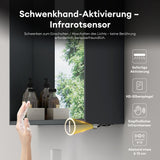 glasvilla Armadietto a Specchio con Luce Specchio con Pensile per Bagno con Luce LED Mobiletto da Bagno con Ante a Specchio Spiegelschrank-01