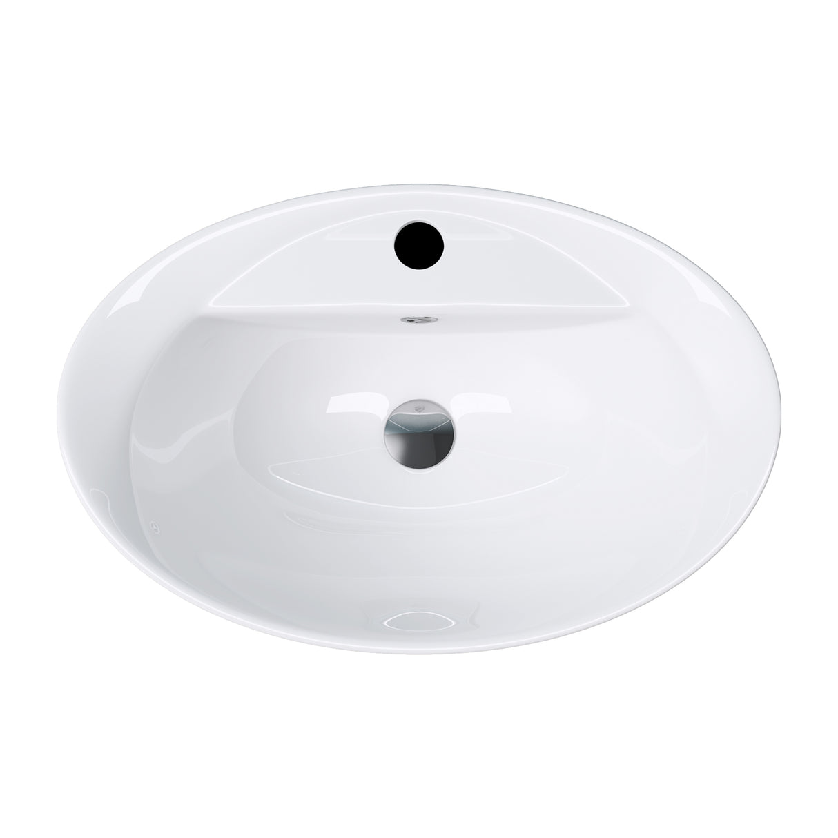 Vasque à poser Glasvilla, modèle Brussels 302 blanc, en céramique avec nano-revêtement