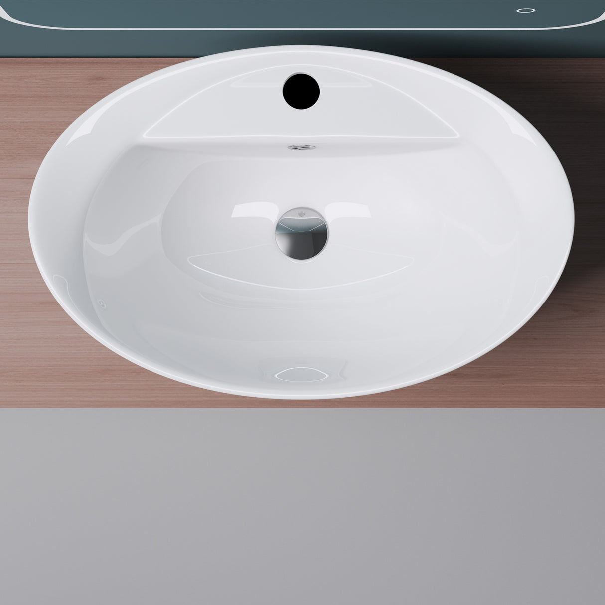 Vasque à poser Glasvilla, modèle Brussels 302 blanc, en céramique avec nano-revêtement