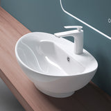 Vasque à poser Glasvilla, modèle Brussels 302 blanc, en céramique avec nano-revêtement