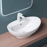 Vasque à poser Glasvilla, modèle Brussels 302 blanc, en céramique avec nano-revêtement