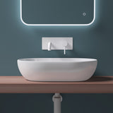 glasvilla lavabo de encimera cerámica en blanco con recubrimiento nano Bruselas322