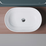 glasvilla lavabo de encimera cerámica en blanco con recubrimiento nano Bruselas322