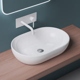 glasvilla lavabo de encimera cerámica en blanco con recubrimiento nano Bruselas322