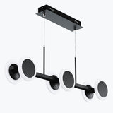Suspension Glasvilla 70 cm, lampe LED dimmable avec télécommande, température de couleur 3000K/4000K/6000K, câble ajustable, 24 W, noir mat, idéale pour salle à manger, salon ou chambre.