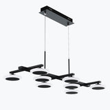 Suspension Glasvilla 72 cm, lampe LED dimmable avec télécommande, température de couleur 3000K/4000K/6000K, câble ajustable, 32 W, noir mat, idéale pour salle à manger, salon ou chambre.