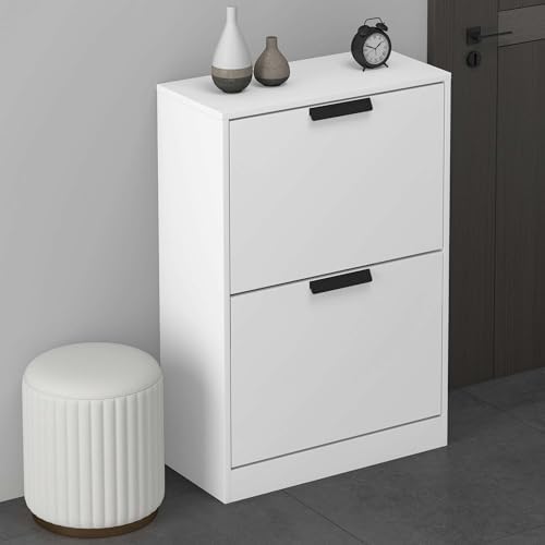 Glasvilla armoire à chaussures coffre à chaussures basculeur à chaussures LxPxH : 60x28x89 cm meuble à chaussures étroit meuble à chaussures01