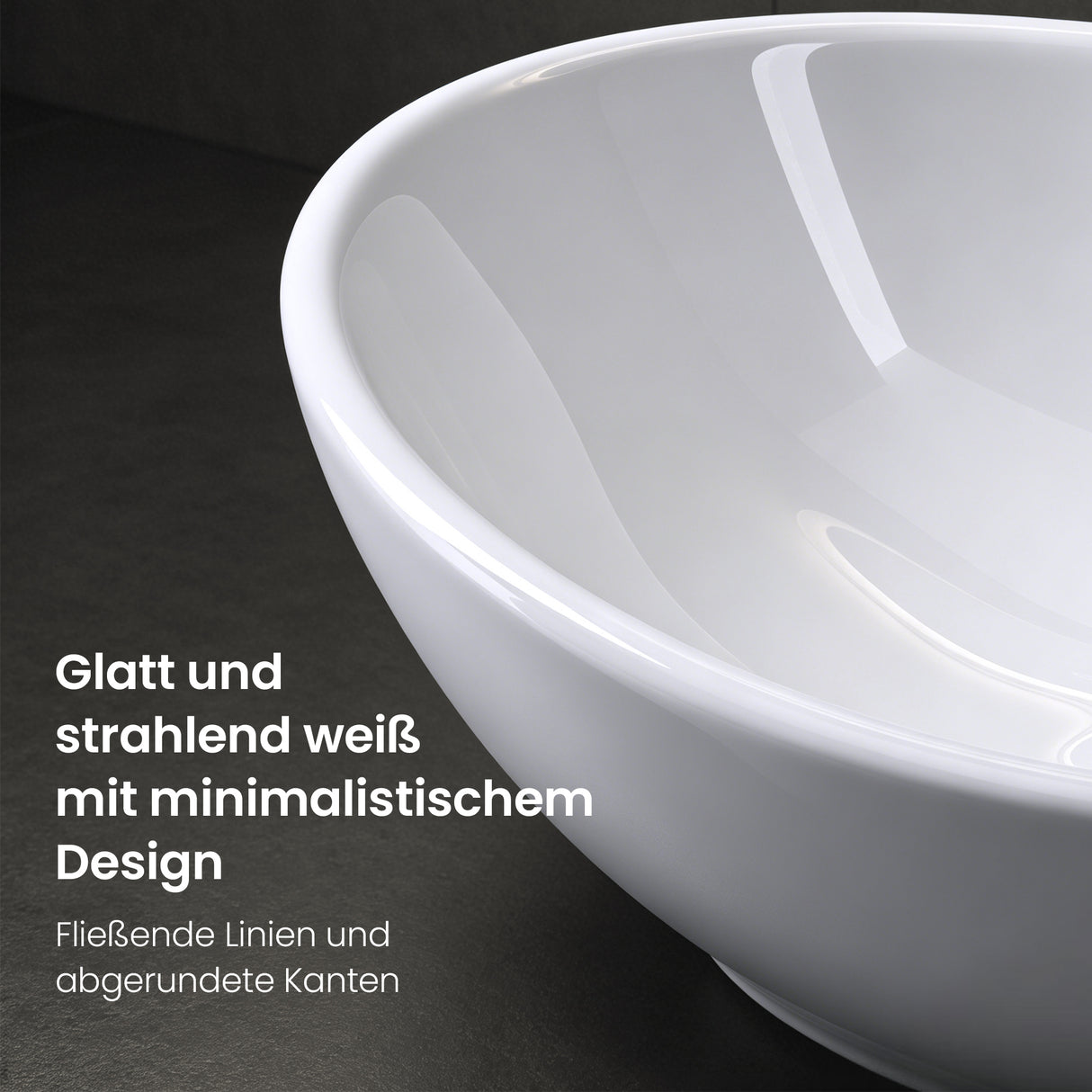glasvilla Lavabo da Appoggio in Ceramica Lavandino Bagno da Appoggio Nano Rivestimenti Inclusi Brüssel205