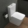 glasvilla Stand WC mit Spülkasten spülrandloses-WC bodenstehende-Toilette aus Keramik, weiß/matt schwarz  36x63x82cm, mit Absenkautomatik inkl. Spülkasten, Stand112T