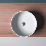 Vasque ronde Glasvilla 40x40x15cm Col804 à poser, sans trou de robinetterie ni trop-plein